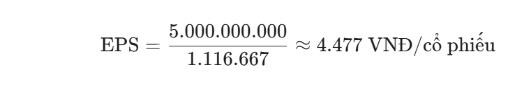 Công thức và Cách tính EPS chuẩn xác nhất ví dụ
