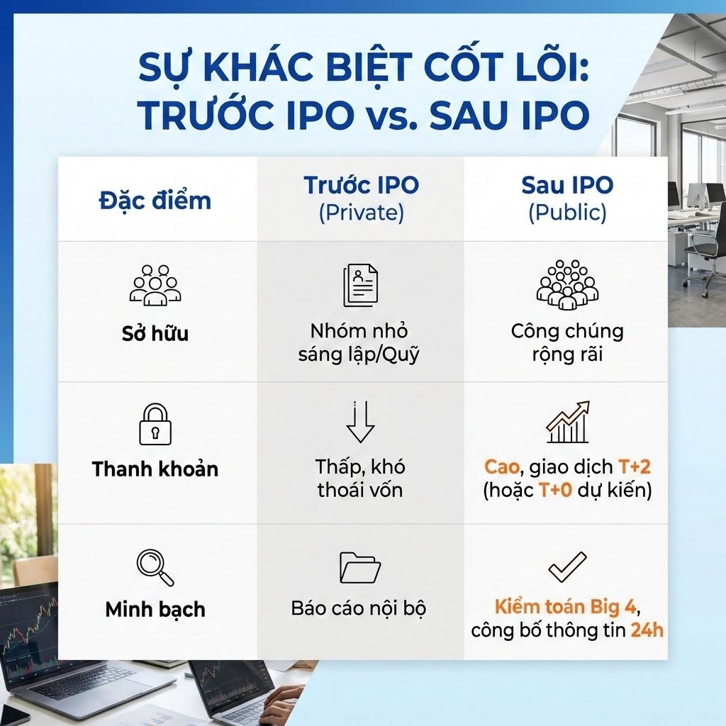 so sánh IPO trước vs sau