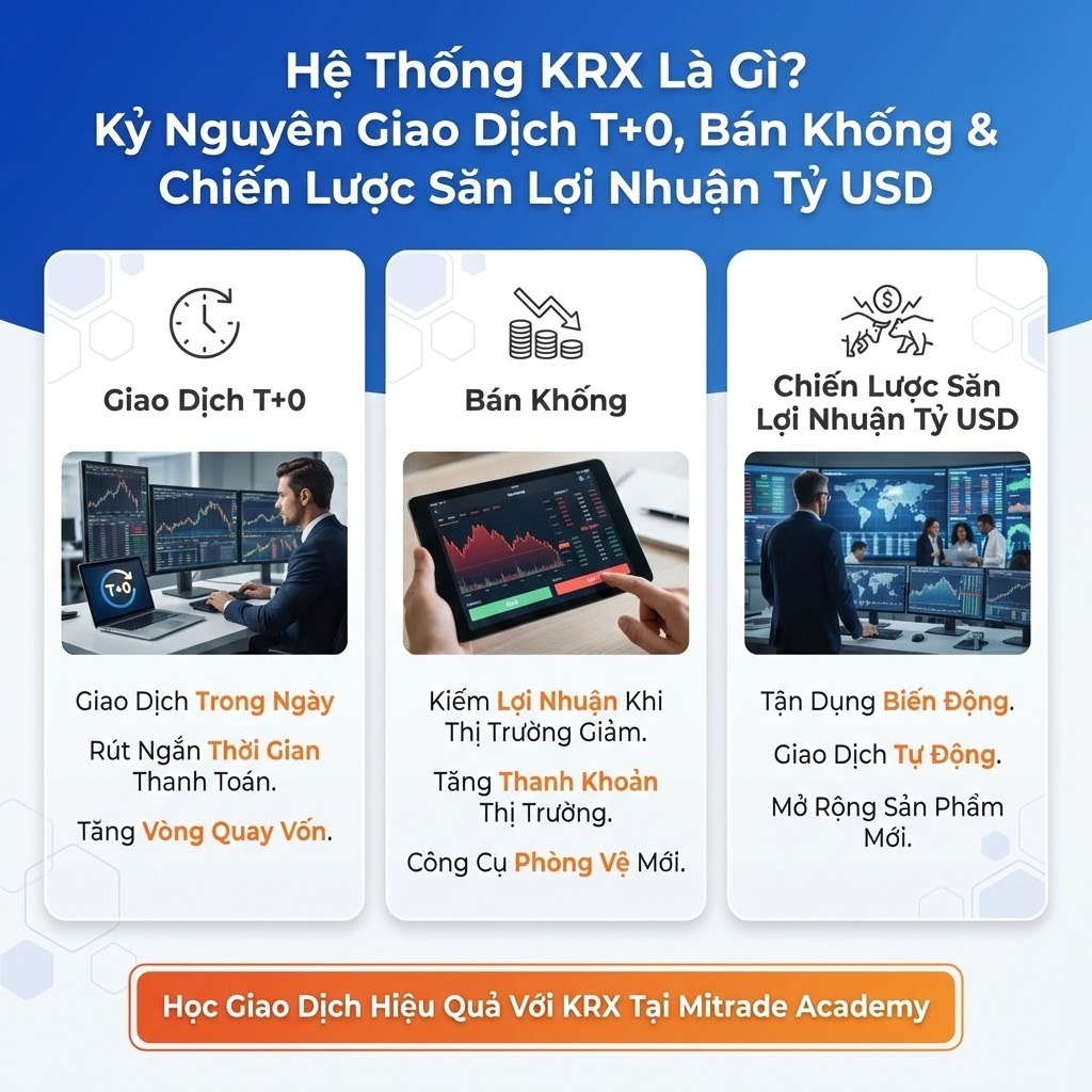 Hệ Thống KRX Là Gì? Kỷ Nguyên Giao Dịch T+0, Bán Khống & Chiến Lược Săn Lợi Nhuận Tỷ USD