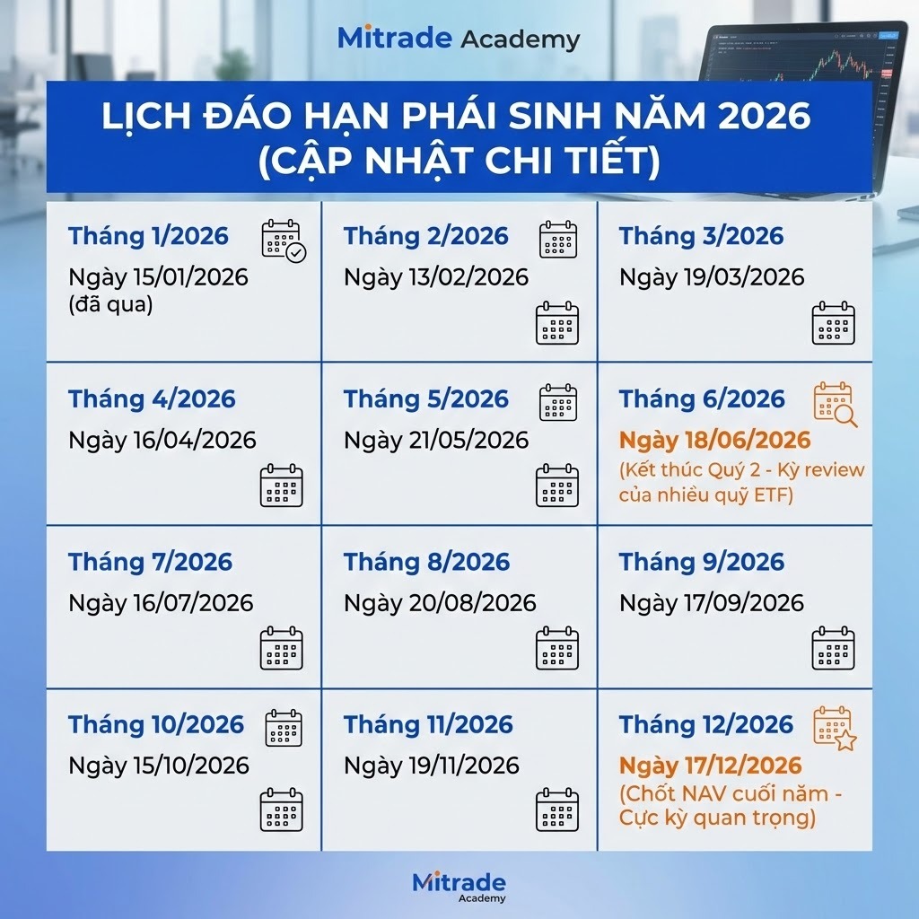  LỊCH ĐÁO HẠN PHÁI SINH NĂM 2026 (CẬP NHẬT CHI TIẾT)