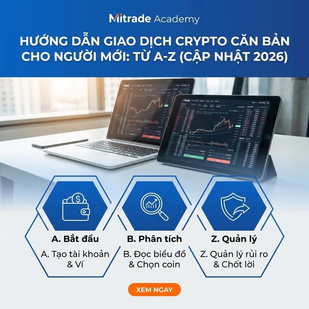 Hướng Dẫn Giao Dịch Crypto Căn Bản Cho Người Mới: Từ A-Z (Cập nhật 2026)