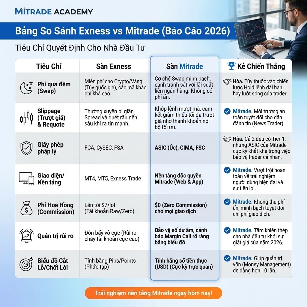 So Sánh Exness vs Mitrade 