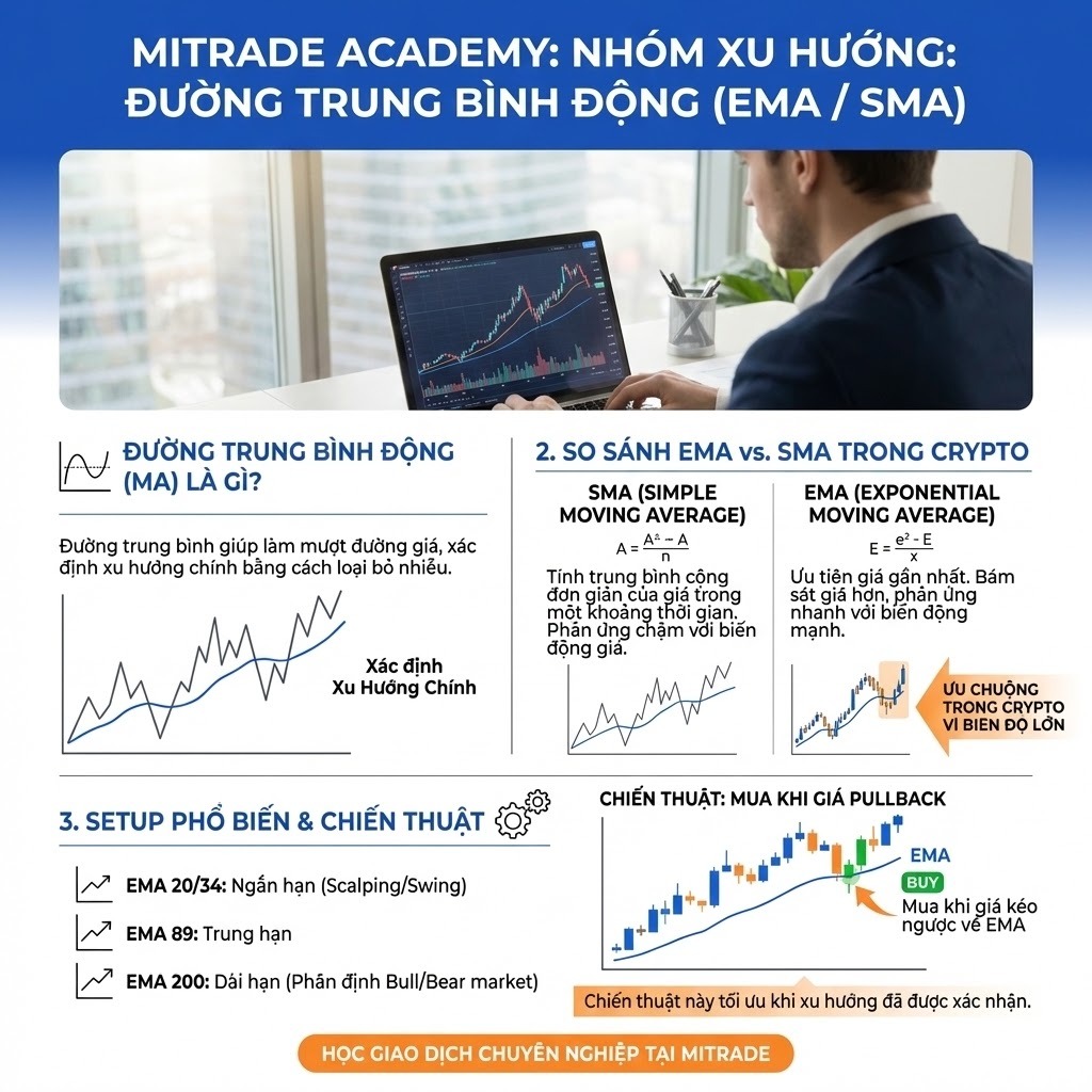 Nhóm xu hướng: Đường trung bình động (EMA / SMA)