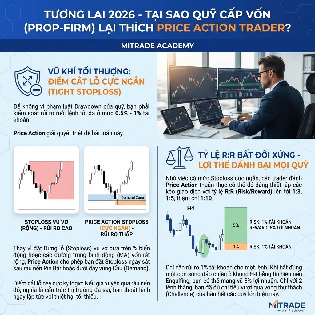 Tương Lai 2026 - Tại Sao Quỹ Cấp Vốn (Prop-Firm) Lại Thích Price Action Trader?