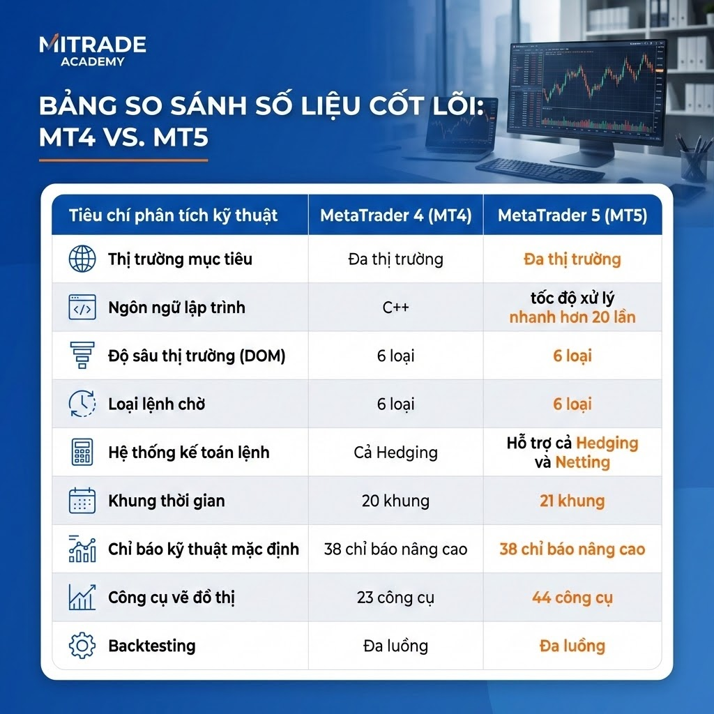 So Sánh MT4 vs MT5: Phần Mềm Giao Dịch Nào Tối Ưu Cho Bạn?