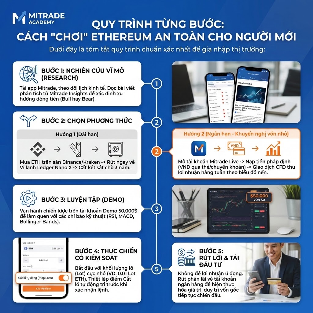Quy Trình Từng Bước: Cách "Chơi" Ethereum An Toàn Cho Người Mới 