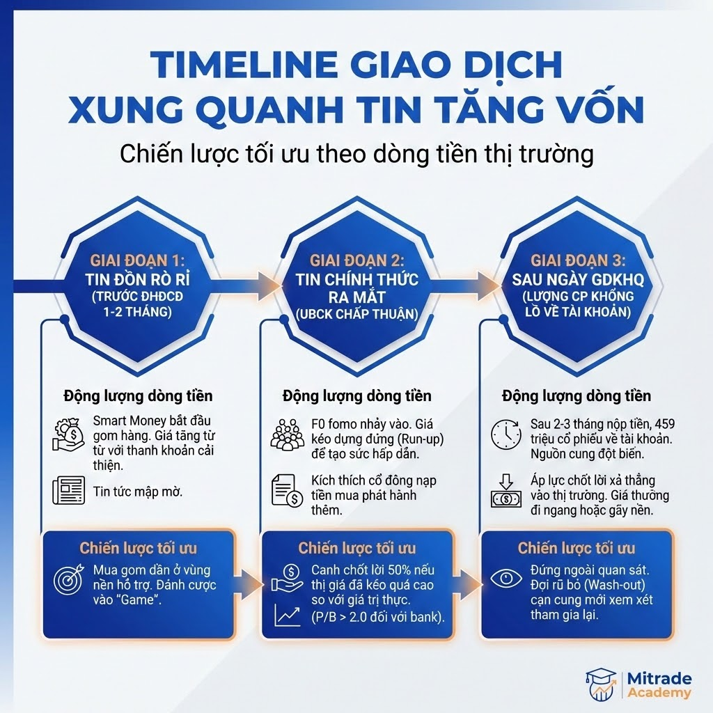 Timeline Giao Dịch Xung Quanh Tin Tăng Vốn