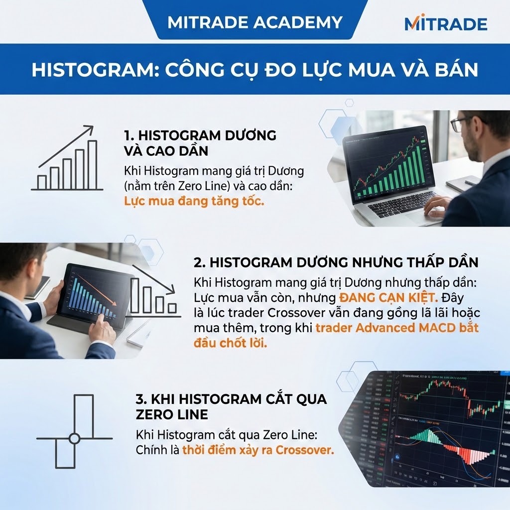 Phân tích 3 pha của gia tốc Histogram