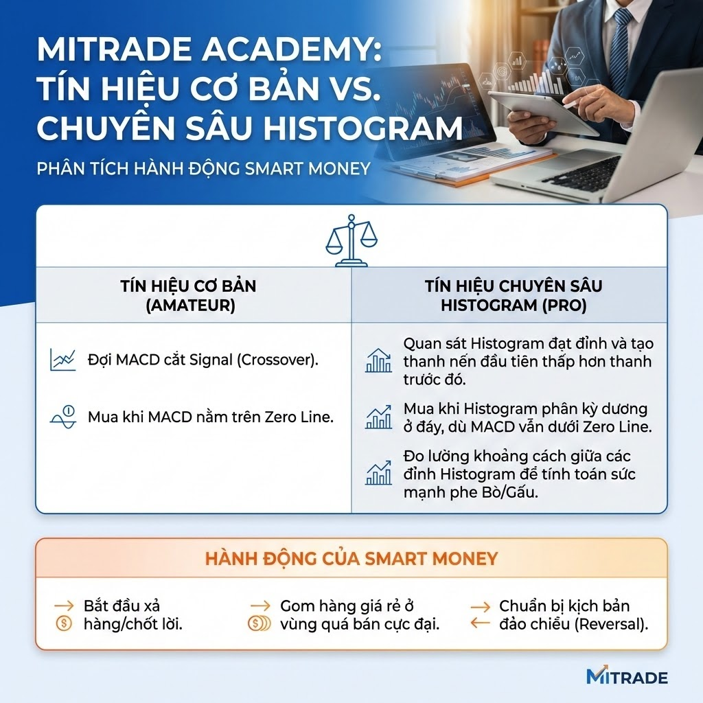 Nghệ thuật đọc sự hội tụ và phân kỳ của Histogram