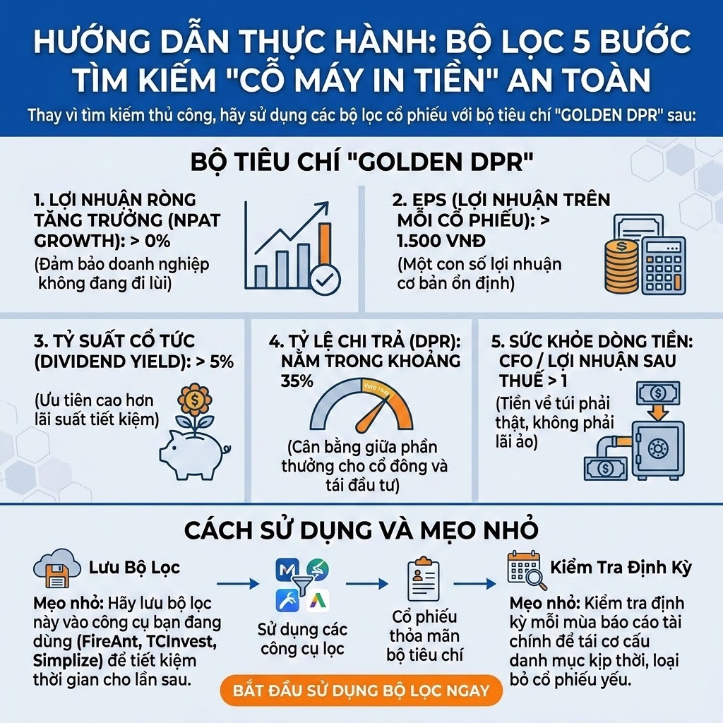 BỘ LỌC 5 BƯỚC TÌM KIẾM "CỖ MÁY IN TIỀN" AN TOÀN