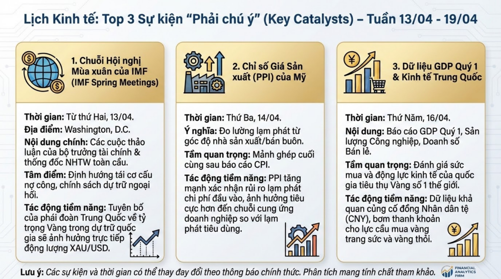 Lịch Kinh tế: Top 3 Sự kiện "Phải chú ý" (Key Catalysts)