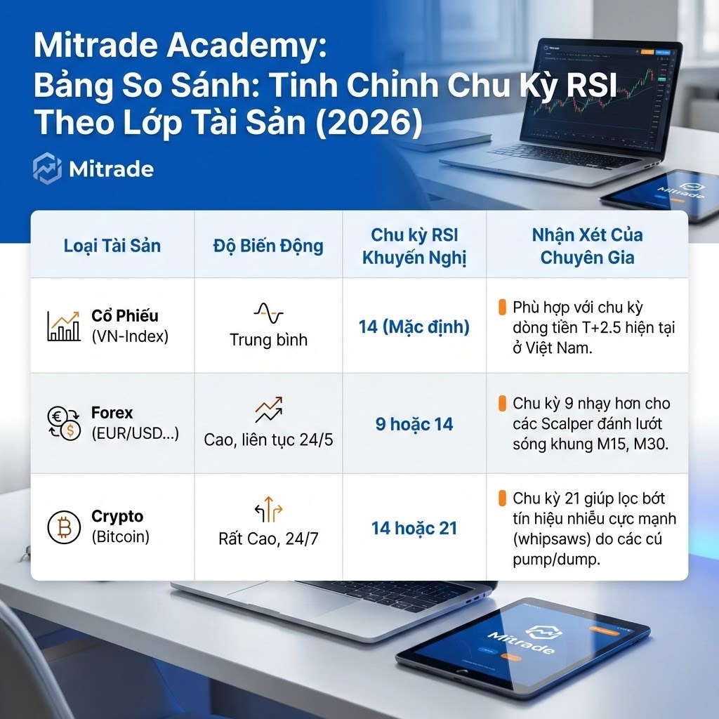Bảng So Sánh: Tinh Chỉnh Chu Kỳ RSI Theo Lớp Tài Sản 2026