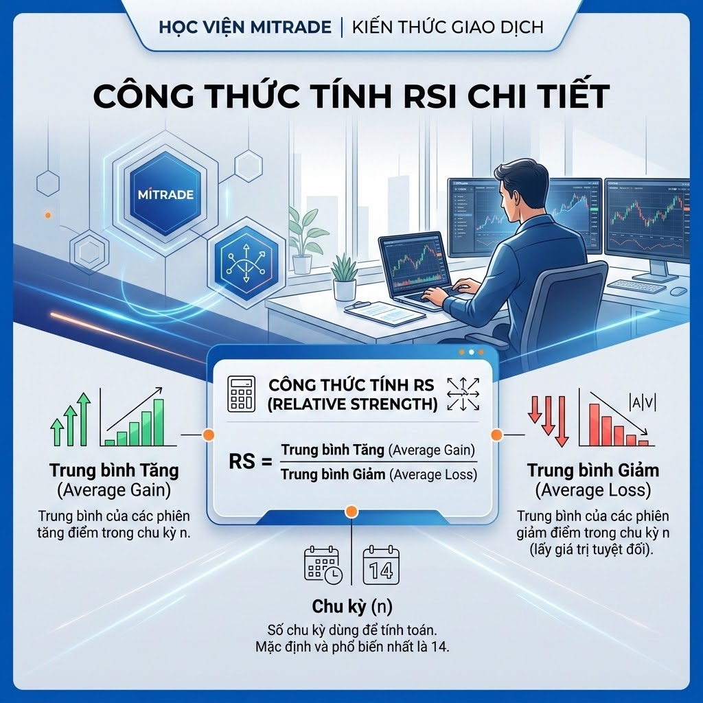công thức tinh RS và RSI chi tiết
