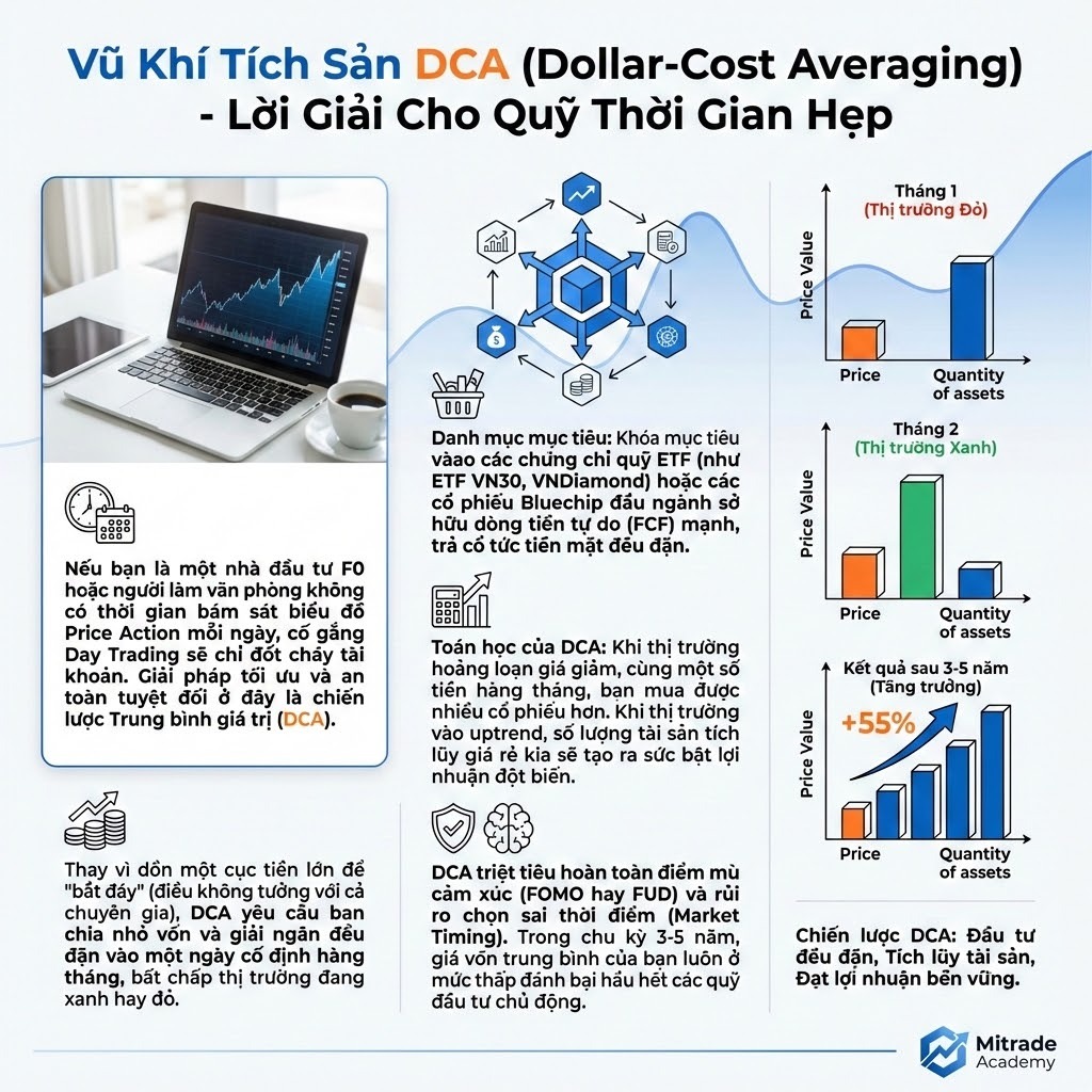 ũ Khí Tích Sản DCA (Dollar-Cost Averaging) - Lời Giải Cho Quỹ Thời Gian Hẹp