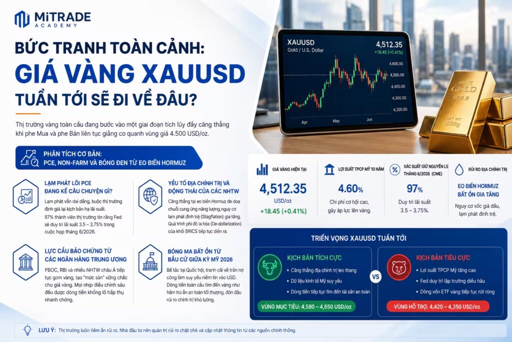 Bức Tranh Toàn Cảnh: Giá Vàng XAUUSD Tuần Tới Sẽ Đi Về Đâu?