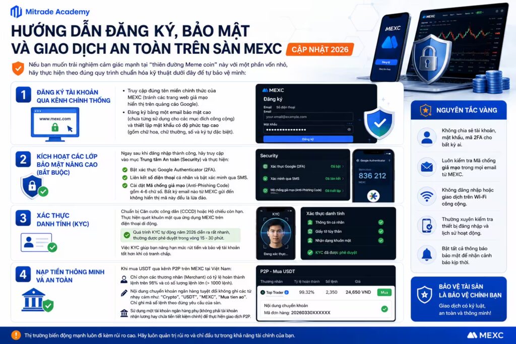 Hướng Dẫn Đăng Ký, Bảo Mật Và Giao Dịch An Toàn Trên Sàn MEXC [Cập Nhật 2026]