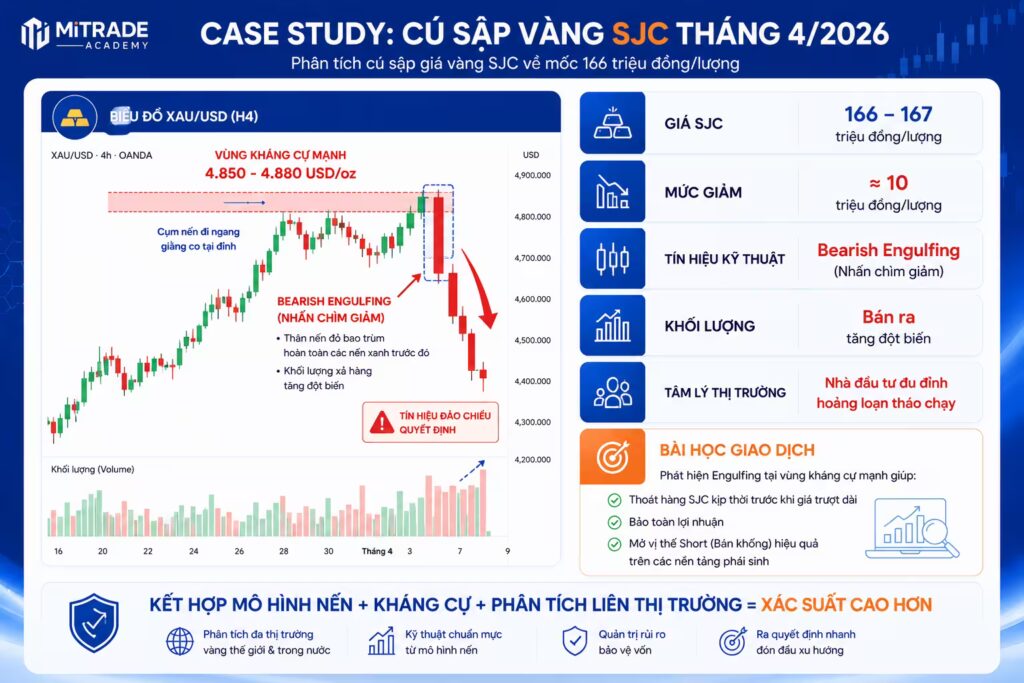 Case Study Thực Chiến 2026: Đánh Nến Nhấn Chìm Với Vàng SJC Và XAU/USD