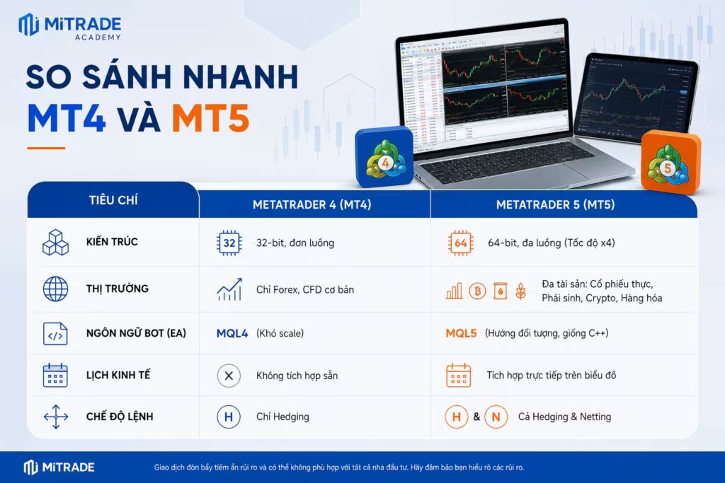 MT4 và MT5 khác nhau như thế nào?