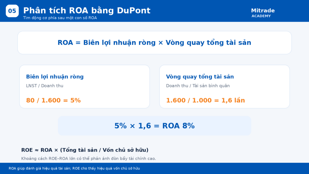 Phân tích ROA bằng mô hình DuPont
