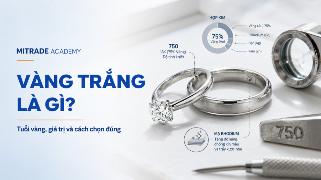 Vàng trắng là gì, tuổi vàng và cách lựa chọn trang sức vàng trắng
