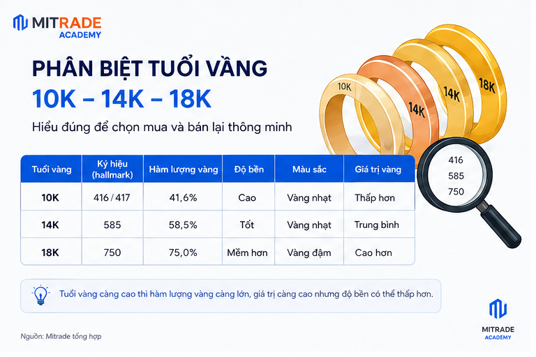 Bảng quy đổi tuổi vàng