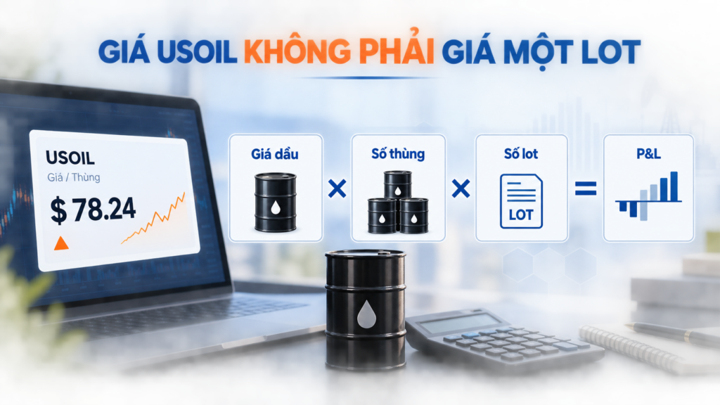 Cách đọc giá USOIL: 80 USD không phải giá của một lot