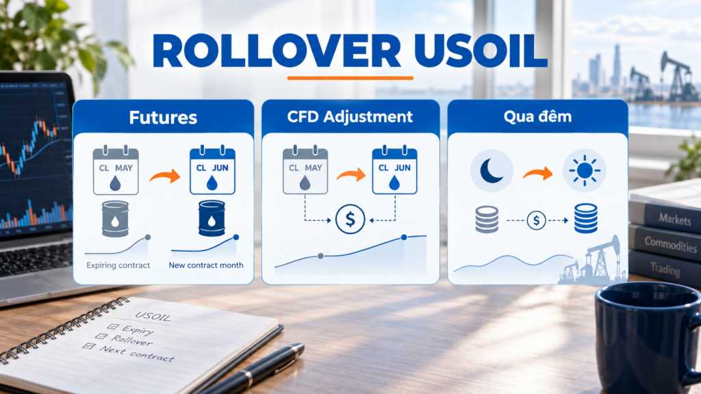 Rollover USOIL: một từ, ba cơ chế khác nhau