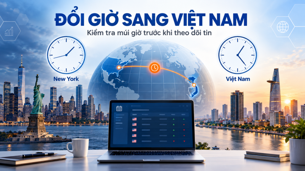 Cách đổi giờ công bố sang giờ Việt Nam